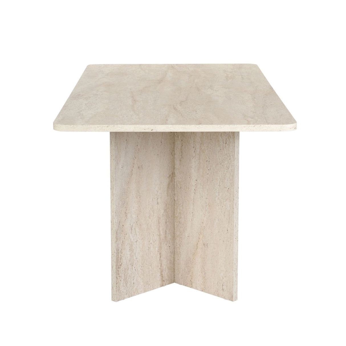 Eettafel Travertine Melamine rechthoekig 180x89,5x75 cm - Linova