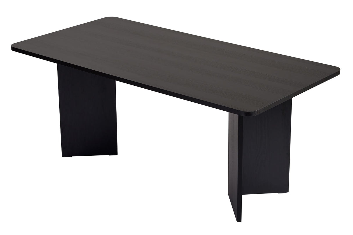 Eettafel Zwart Melamine rechthoekig 180x89,5x75 cm - Linova