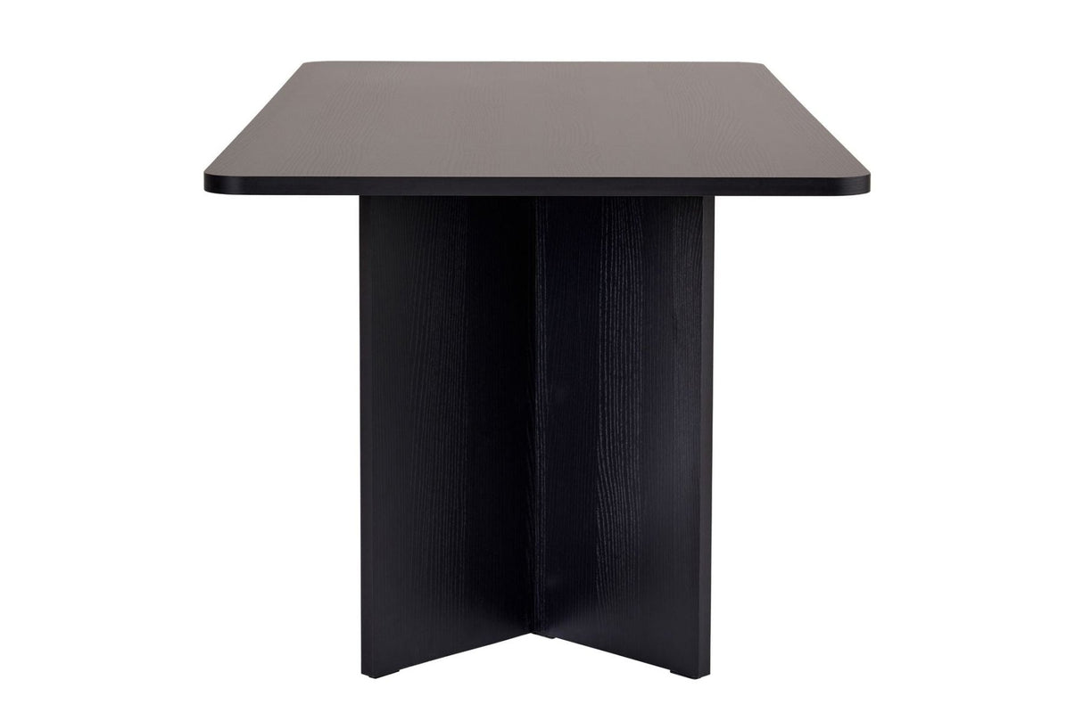 Eettafel Zwart Melamine rechthoekig 180x89,5x75 cm - Linova
