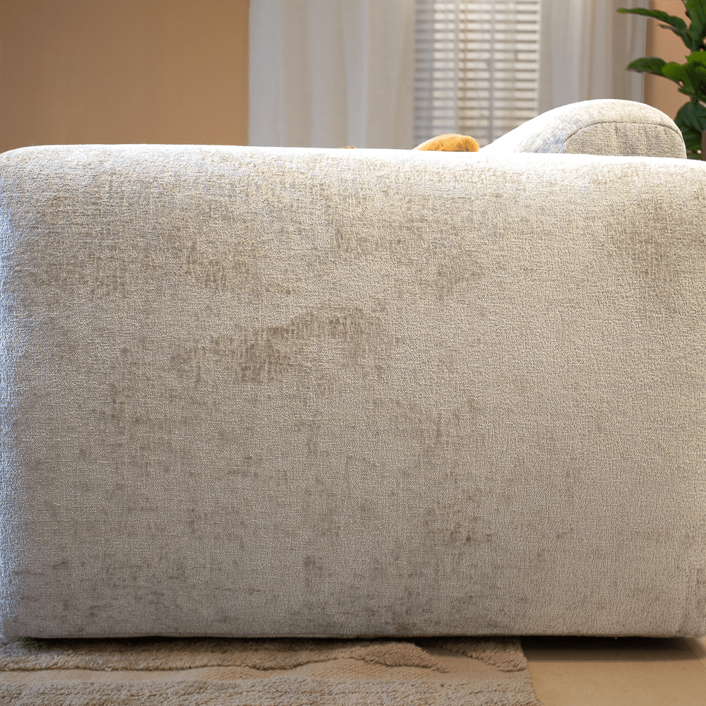 Banken-2-zits bank beige chenille stof - 195x85 cm - Shane-Dimehouse