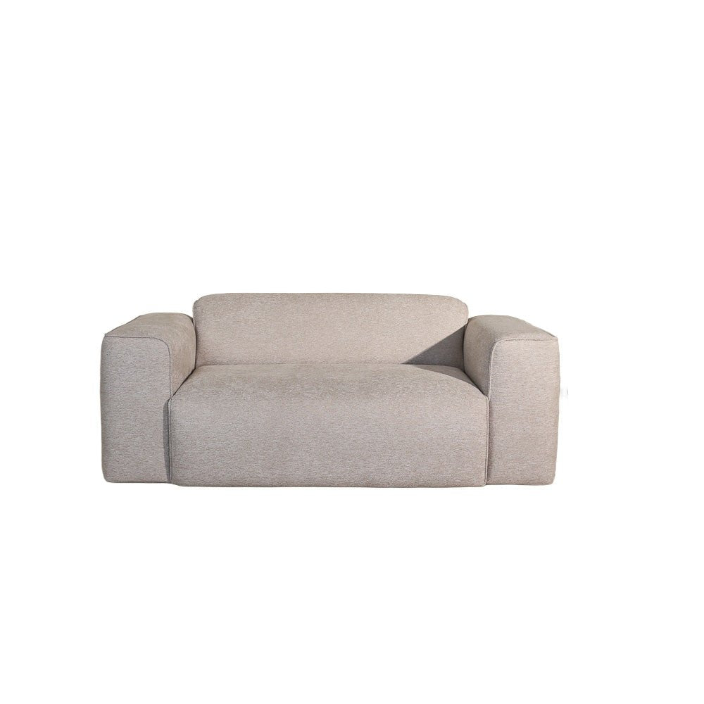 Banken-2-zits bank beige chenille bouclé - 186x98 cm - Jaylen-Dimehouse