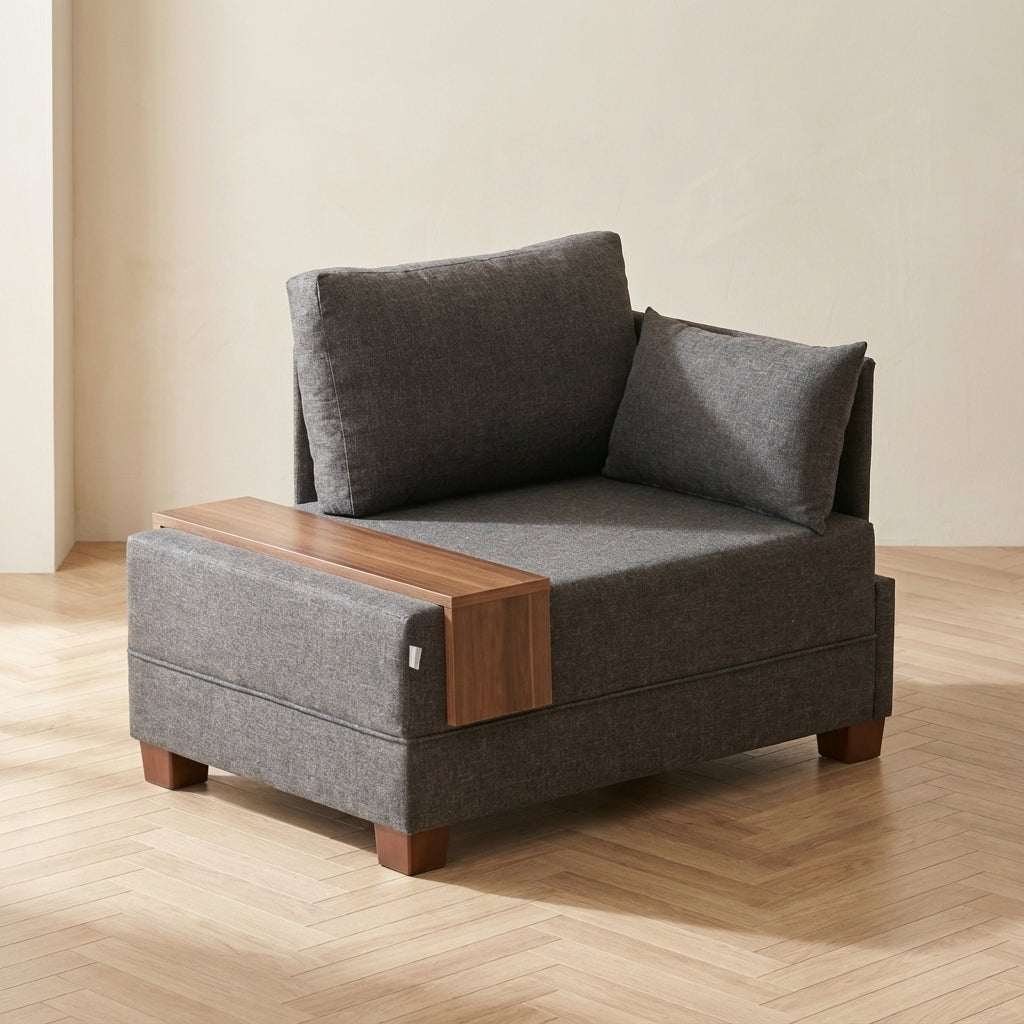 Fauteuil Rechts Fly Antraciet sfeerfoto in modern interieur