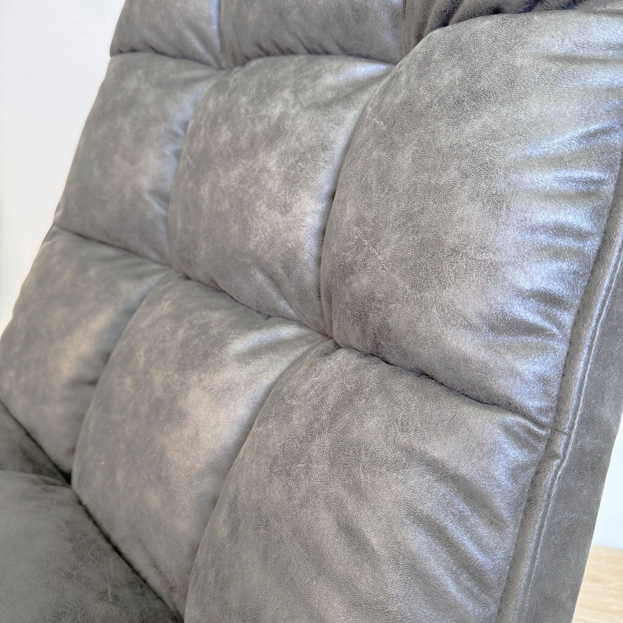 Industriële draaifauteuil antraciet eco-leer 360° draaibaar Yuki