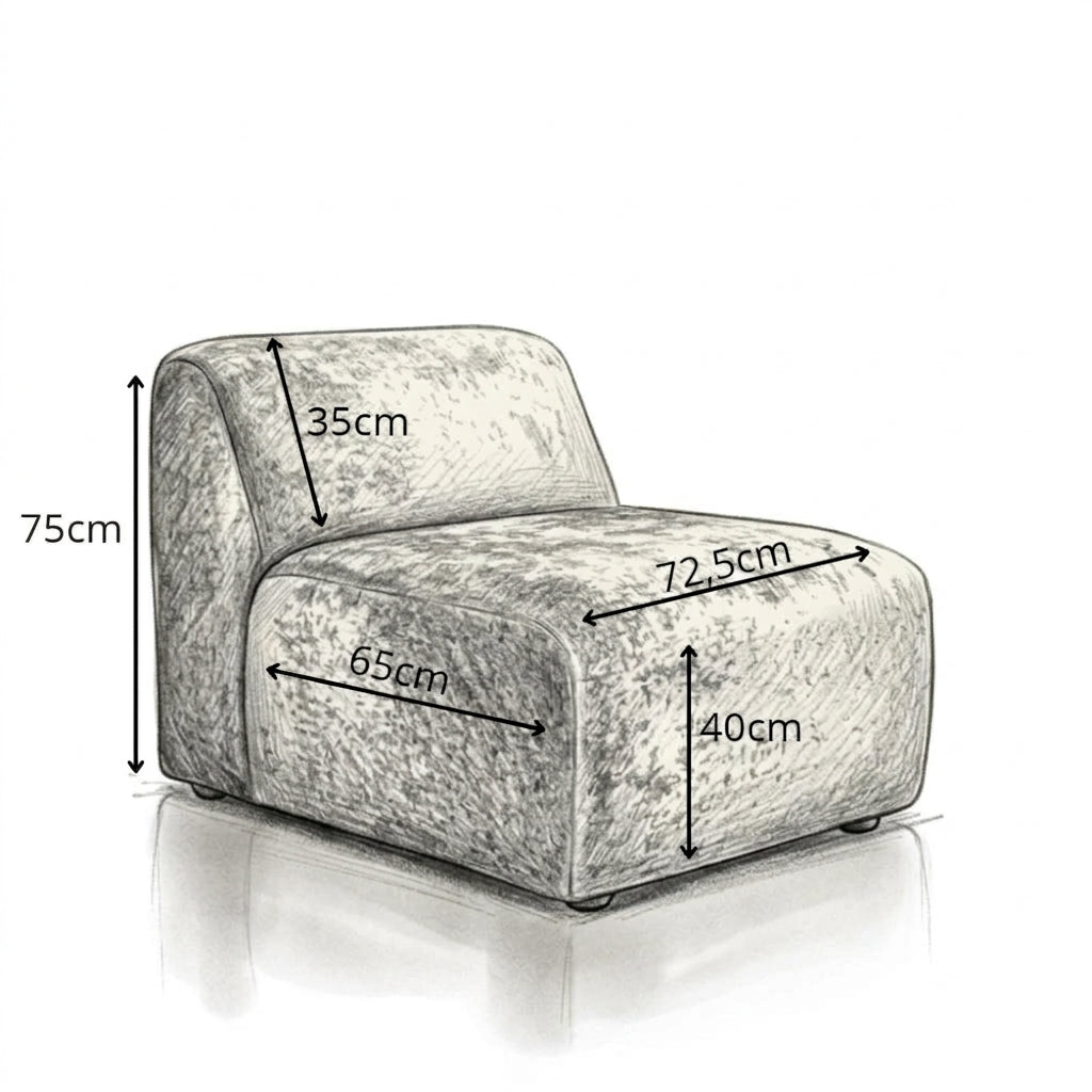 Fauteuils-Fauteuil taupe chenille stof Shane-Dimehouse