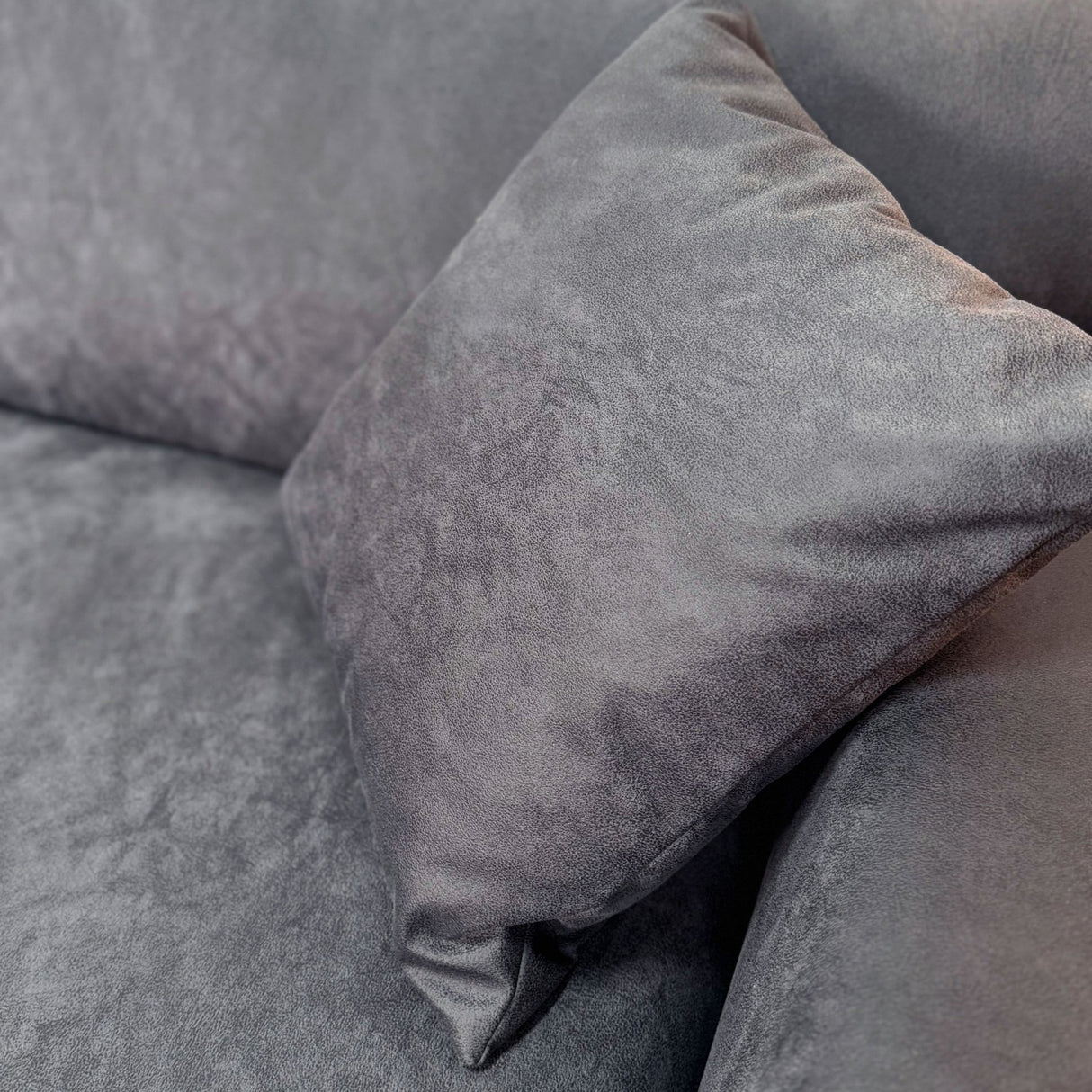 2,5-zits bank antraciet microvezel stof Davidson