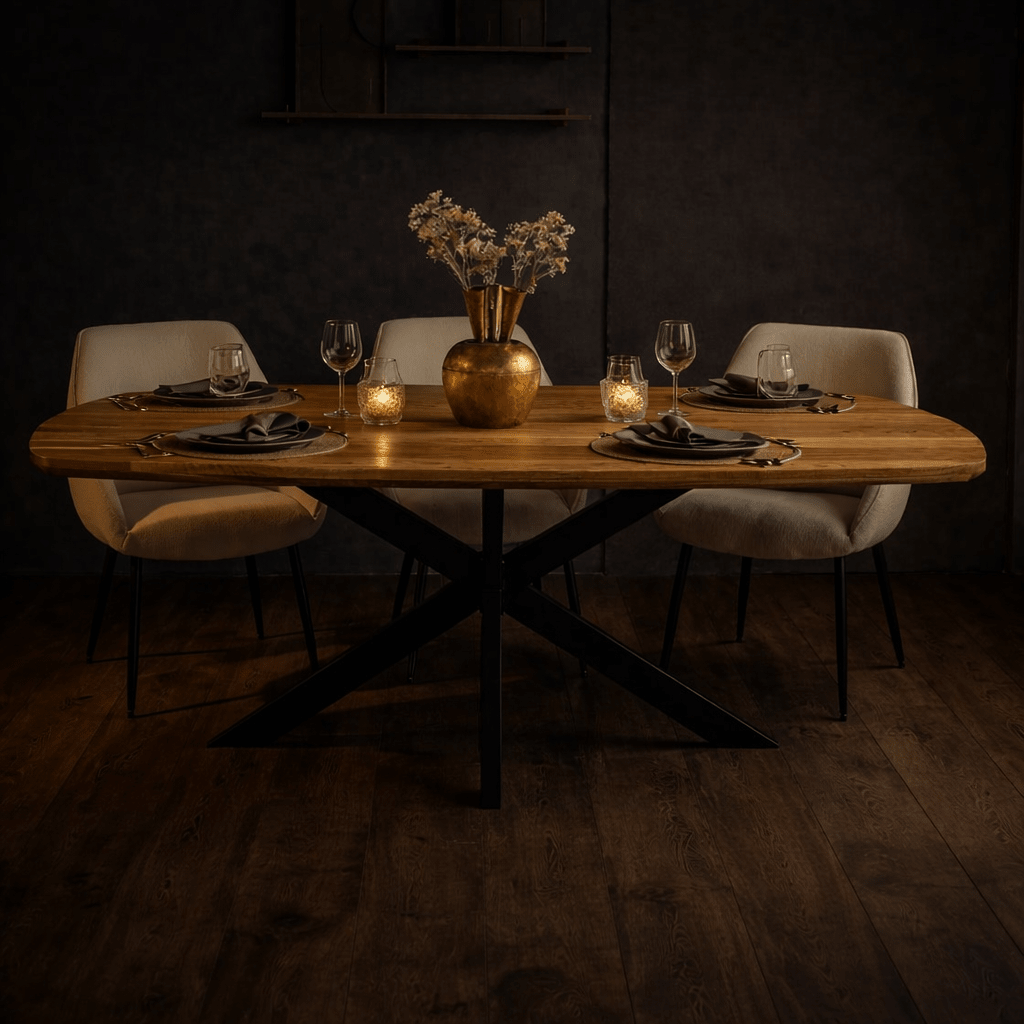 Eettafel Mikkel Eikenhout Deens Ovaal Matrix Frame Groot