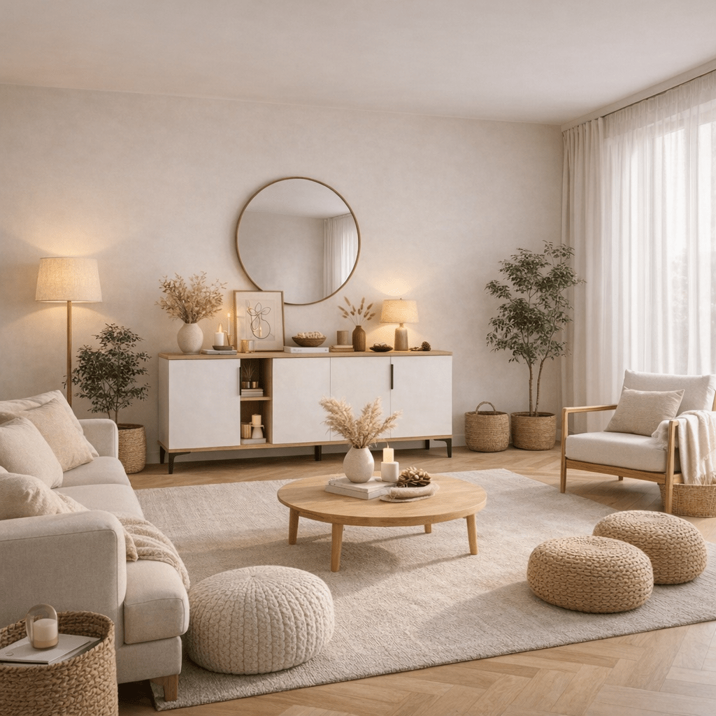 Modern Dressoir Tarz 150 cm Wit-Eikenlook Melamine