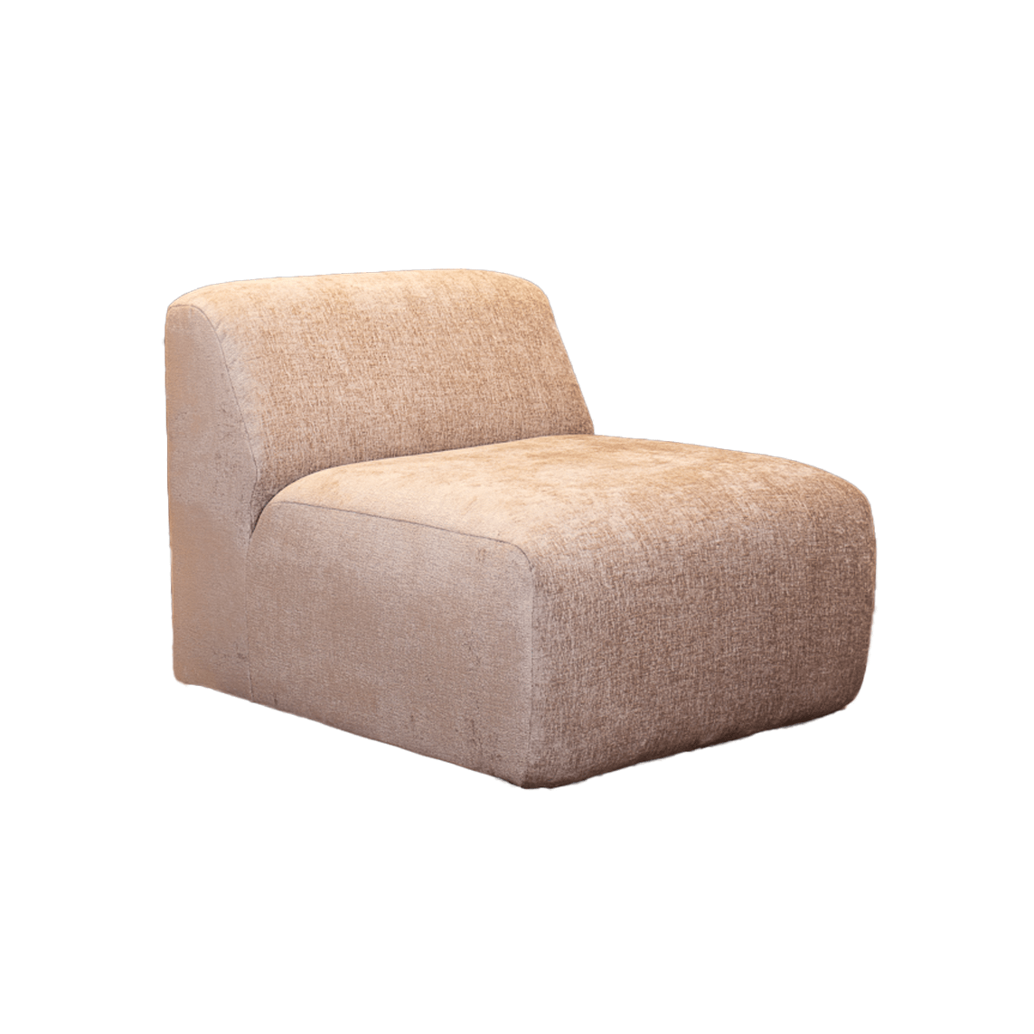 Fauteuils-Fauteuil zand chenille stof Shane-Dimehouse
