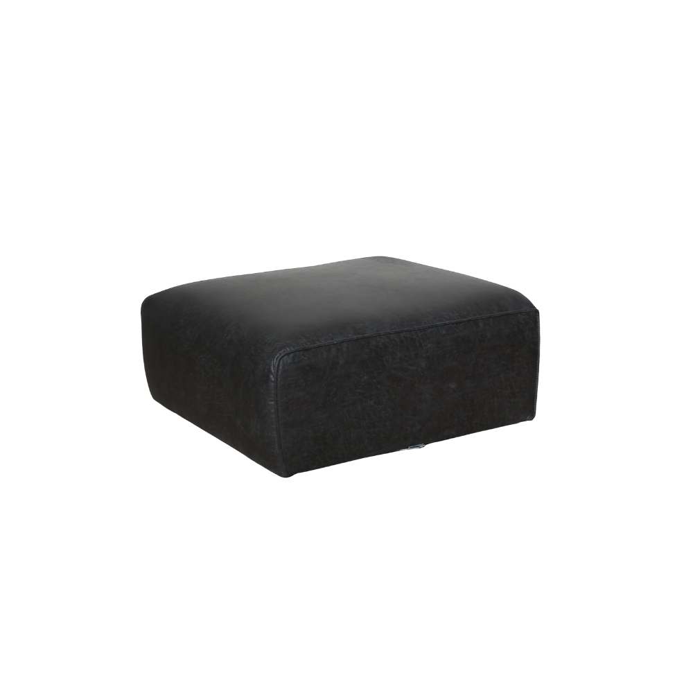 Hocker antraciet ecoleer - 98x88x43 cm - Jaylen