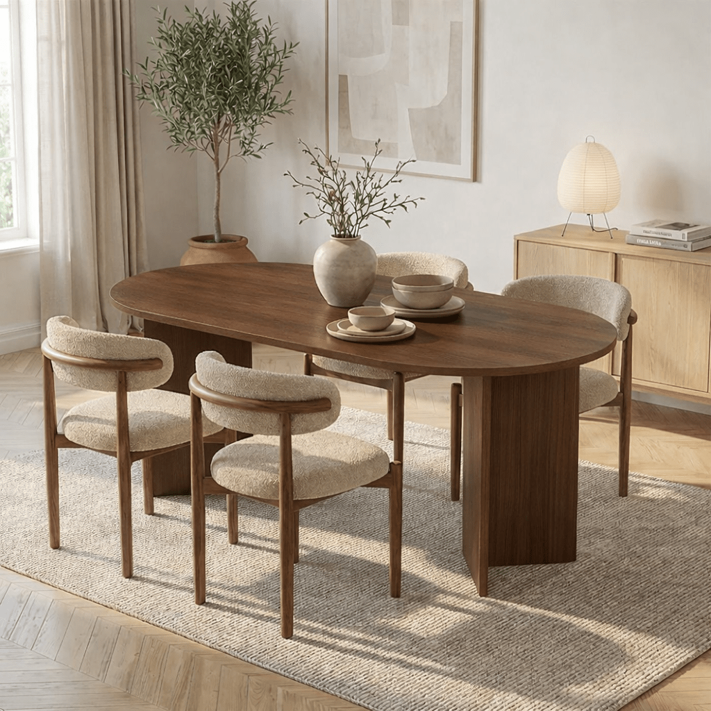 Sablin Eettafel Walnoot 180x89,5x75 cm Walnut Melamine