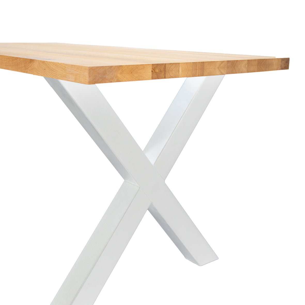 Eettafel Rover Eikenhout X-poot Wit