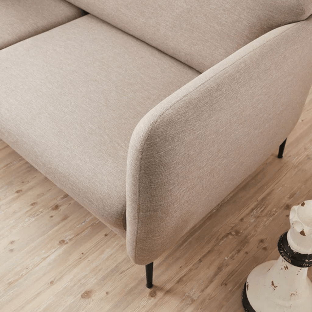 Slaapbank beige linnen stof 3-zits - Venus