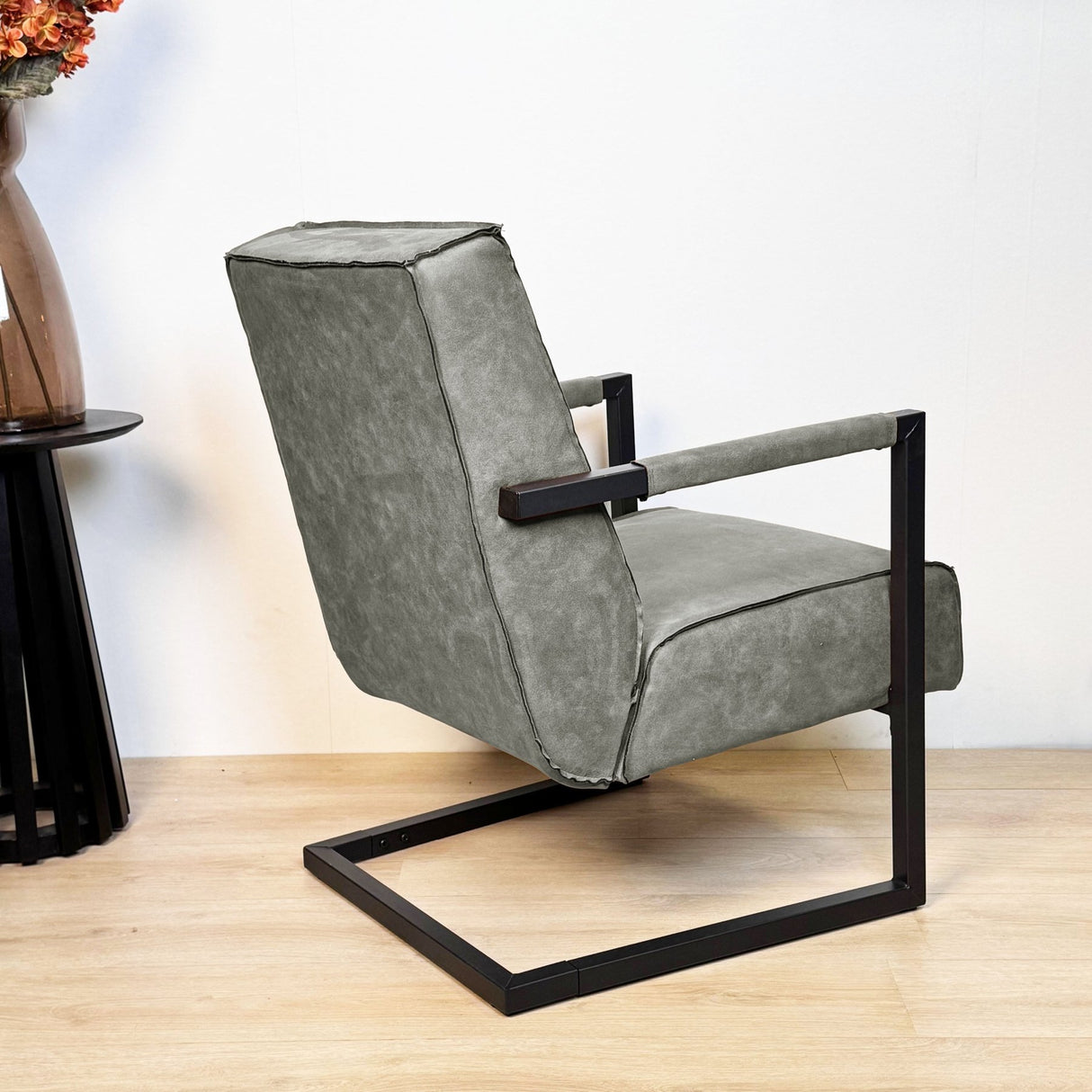 Industriële fauteuil groen eco-leer Tiger