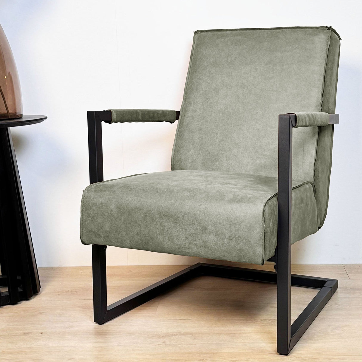 Industriële fauteuil groen eco-leer Tiger