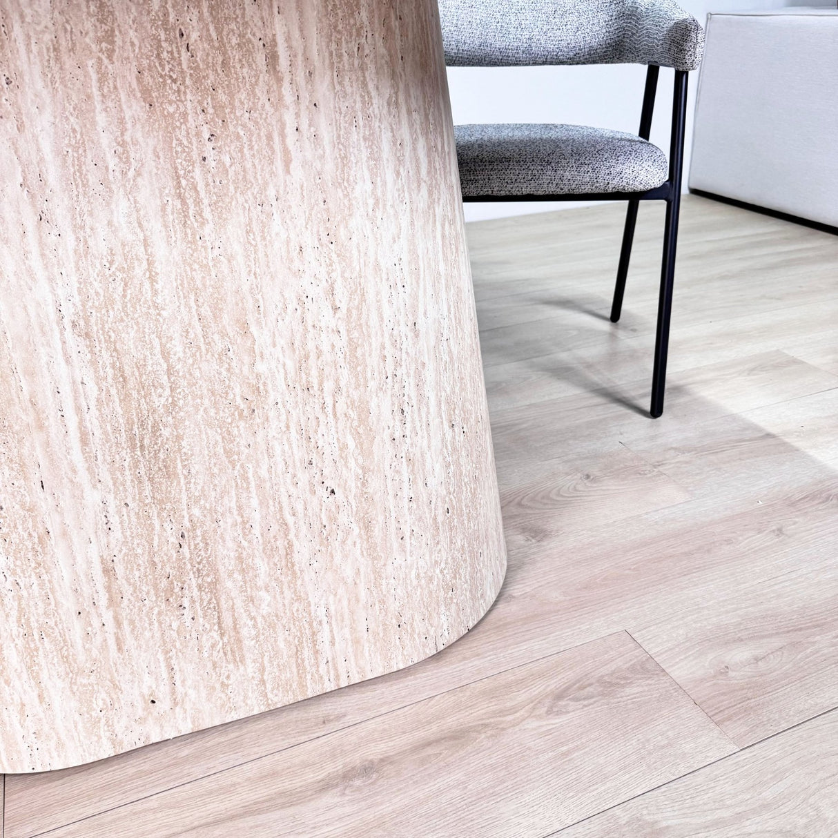 Sintered Stone Marmerlook Travertine Eettafel Lea 180x90 cm - Deens Ovaal