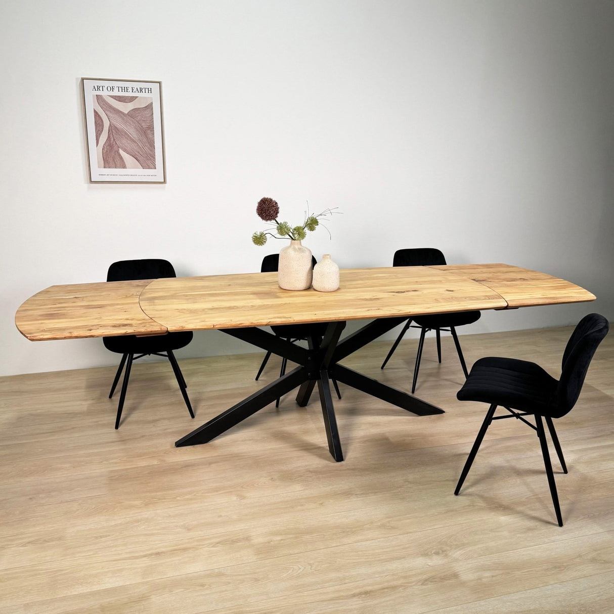 Uitschuifbare Eettafel Mack Deens Ovaal Acaciahout 175-275x90 cm
