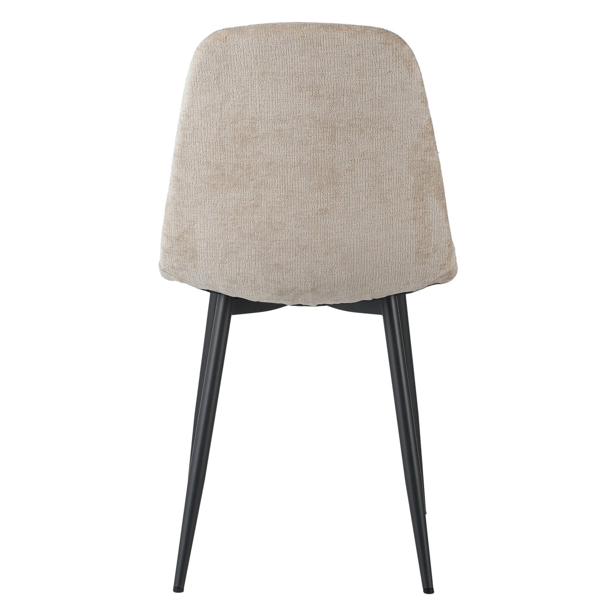 Set van 4 Scandinavische Eetkamerstoelen Beige Chenille Stof Swift - Zonder Armleuningen