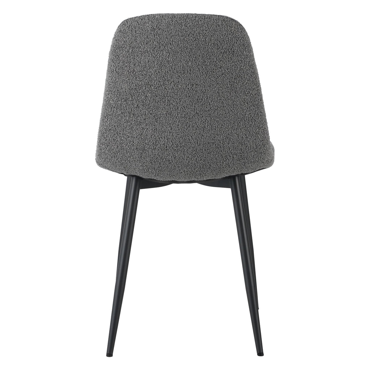 Set van 4 Scandinavische Eetkamerstoelen Grijs Bouclé Stof Swift - Zonder Armleuningen