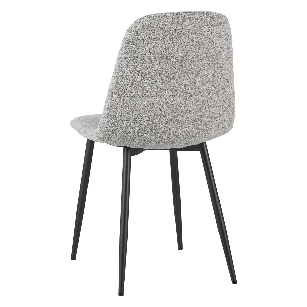 Set van 4 Scandinavische Eetkamerstoelen Naturel Melange Bouclé Stof Swift - Zonder Armleuningen
