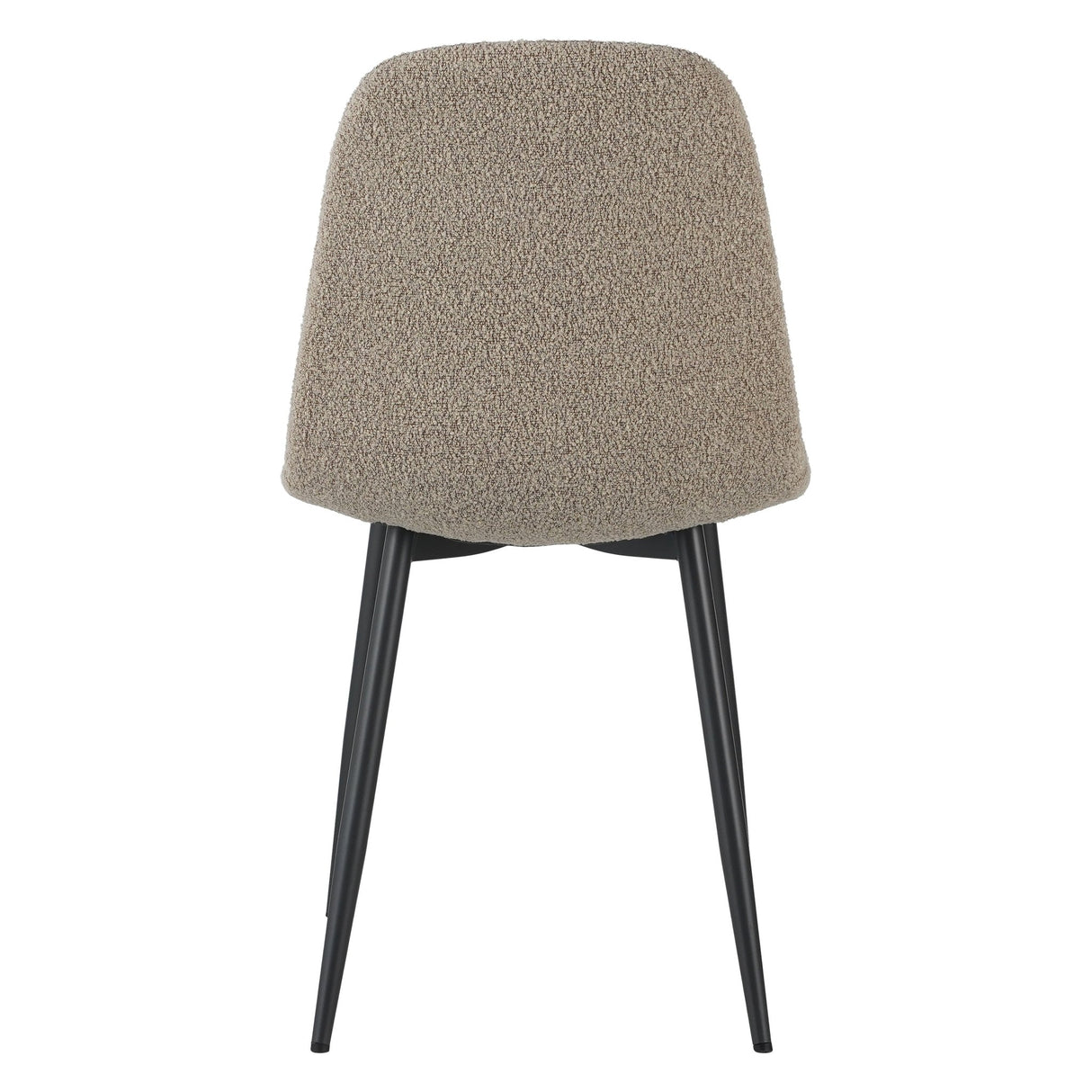 Set van 4 Scandinavische Eetkamerstoelen Latte Bouclé Stof Swift - Zonder Armleuningen