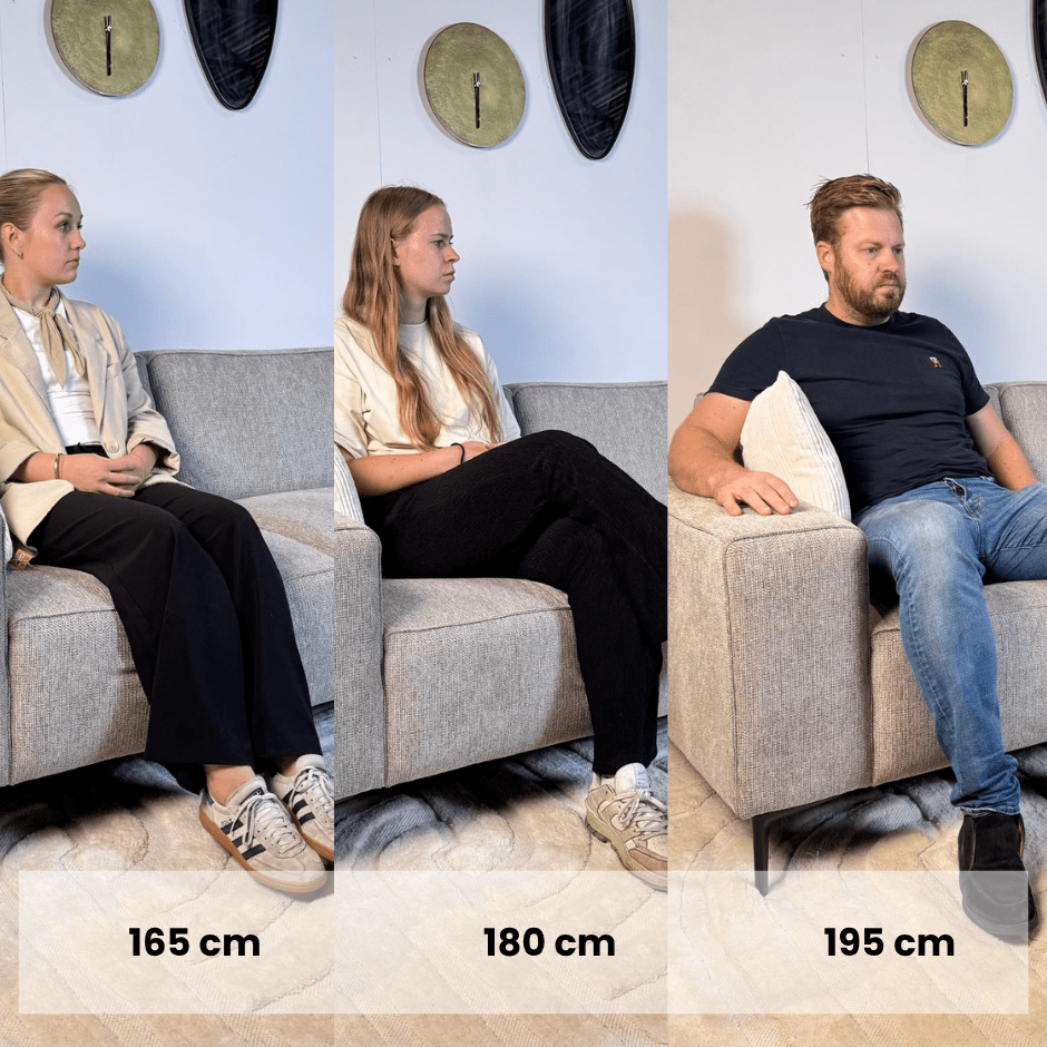 Hoekbank grijs chenille gemêleerd Ravi – Links