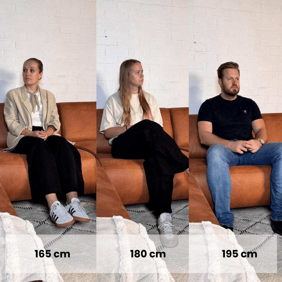 Hoekbank antraciet robuust eco-leer Barin - rechts