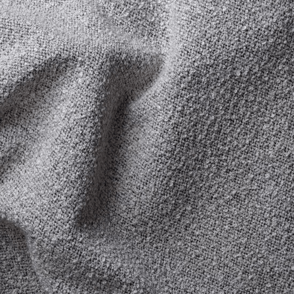 Hoekbank grijs bouclé stof Maël - rechts