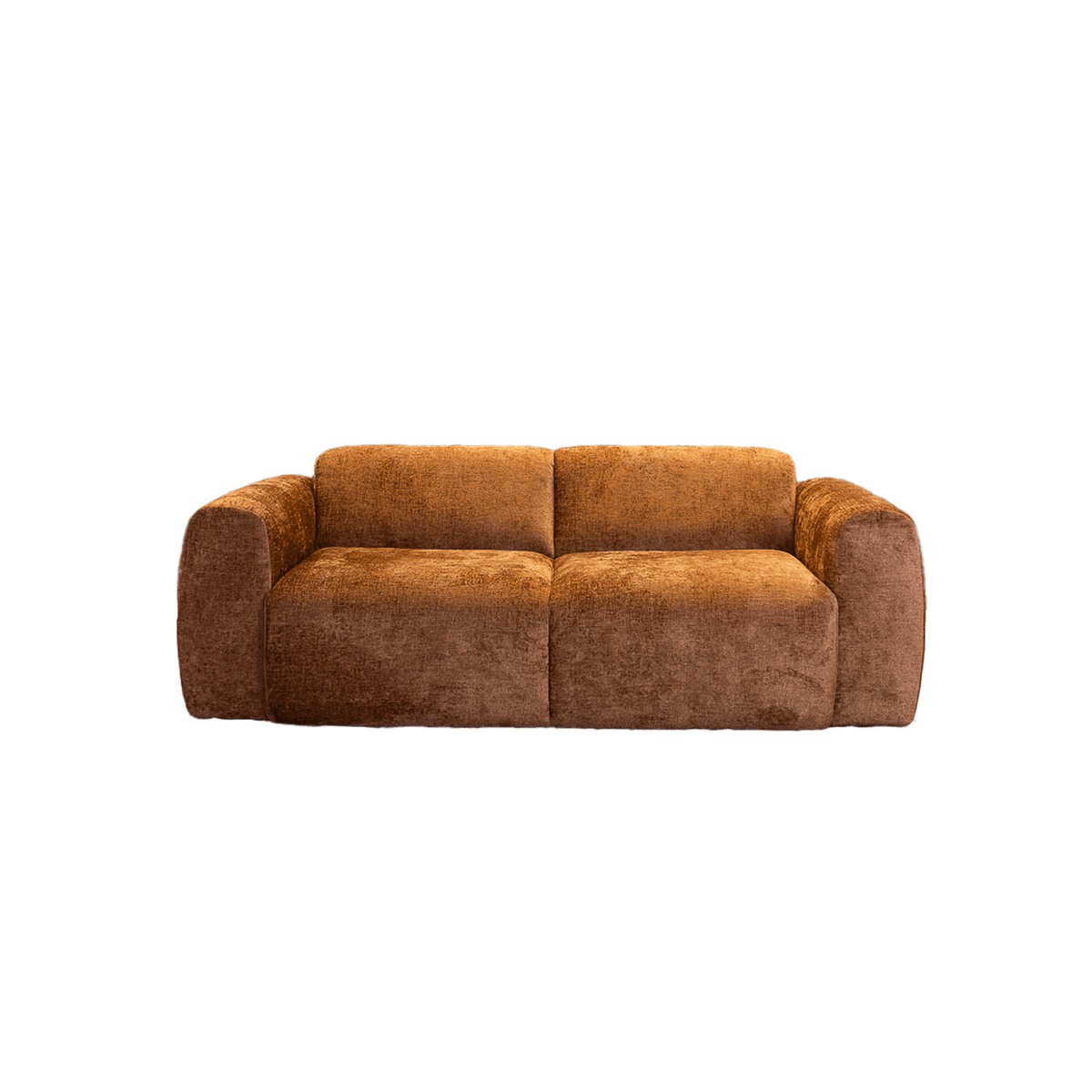 Banken-2-zits bank oker chenille stof - 195x85 cm - Shane-Dimehouse