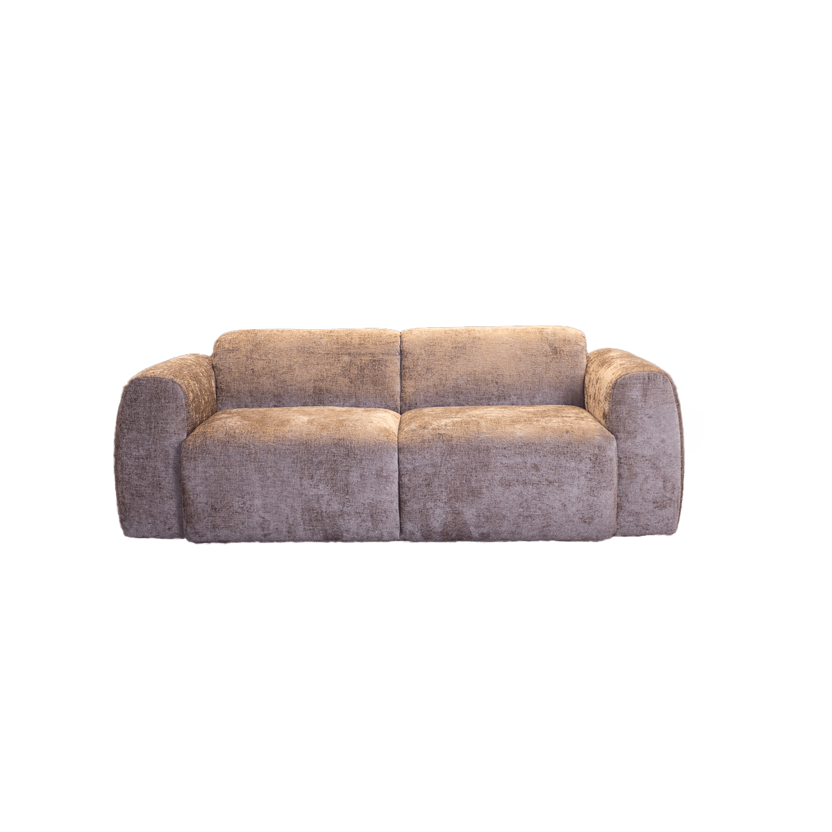 Banken-2-zits bank taupe chenille stof - 195x85 cm - Shane-Dimehouse