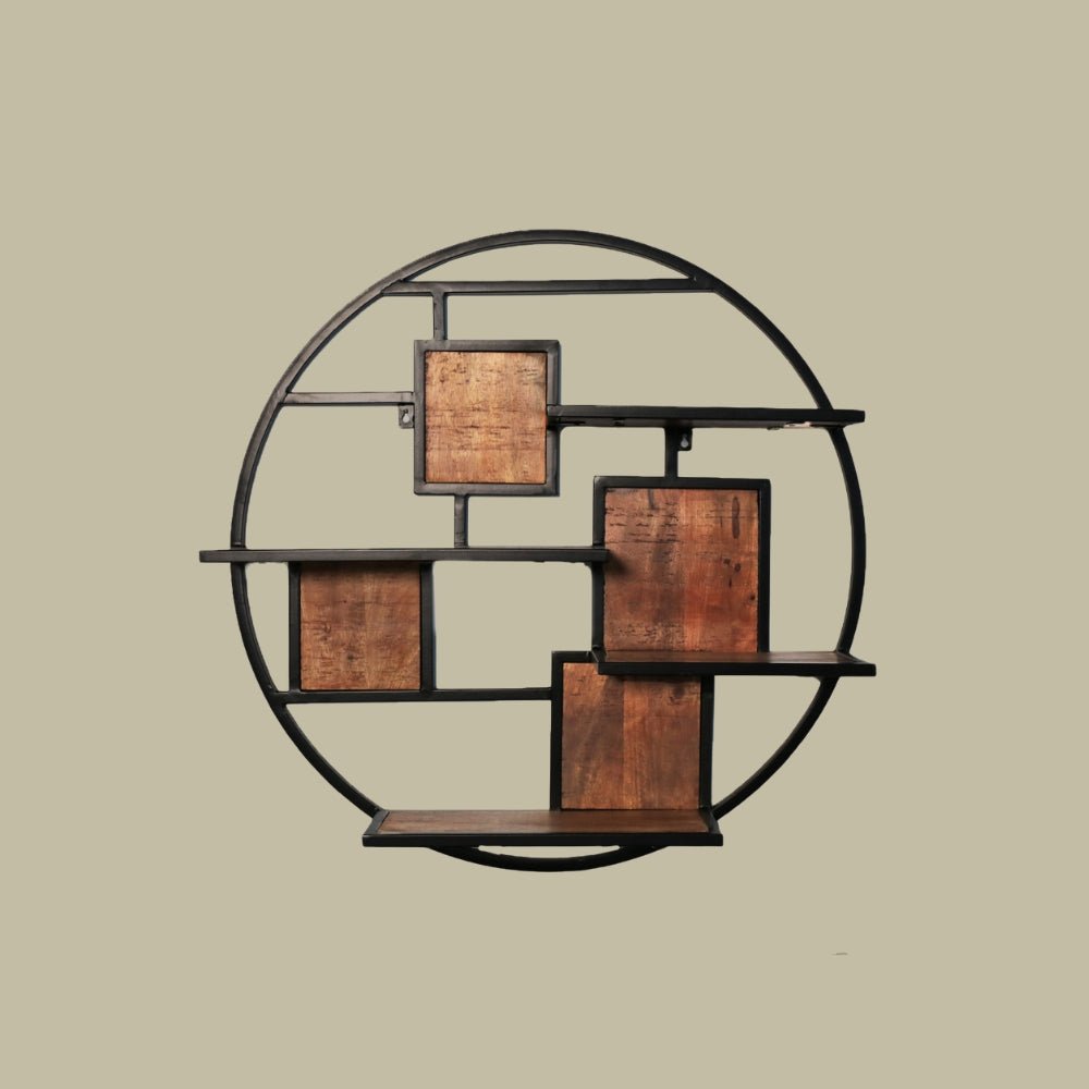 Wally Wandrek met Zwart Mangohout - Metaal - 45x45x18 Wally Wandrek met Zwart Mangohout - Metaal - 45x45x18