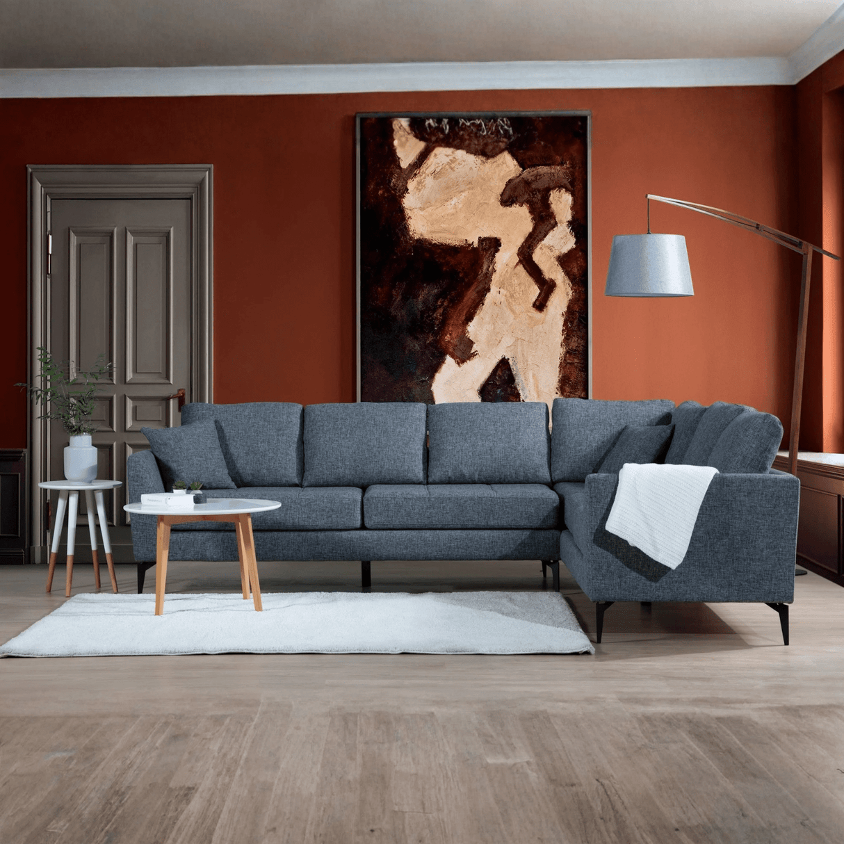 Hoekbank Rechts Tempo Donker Grijs