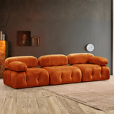 Modulaire bank 3-zits Bubble velvet oranje