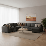 Hoekbank Blake stof antraciet