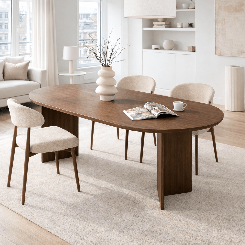Sablin Eettafel Walnoot 180x89,5x75 cm Walnut Melamine