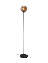 Vloerlamp Viola glas bruin