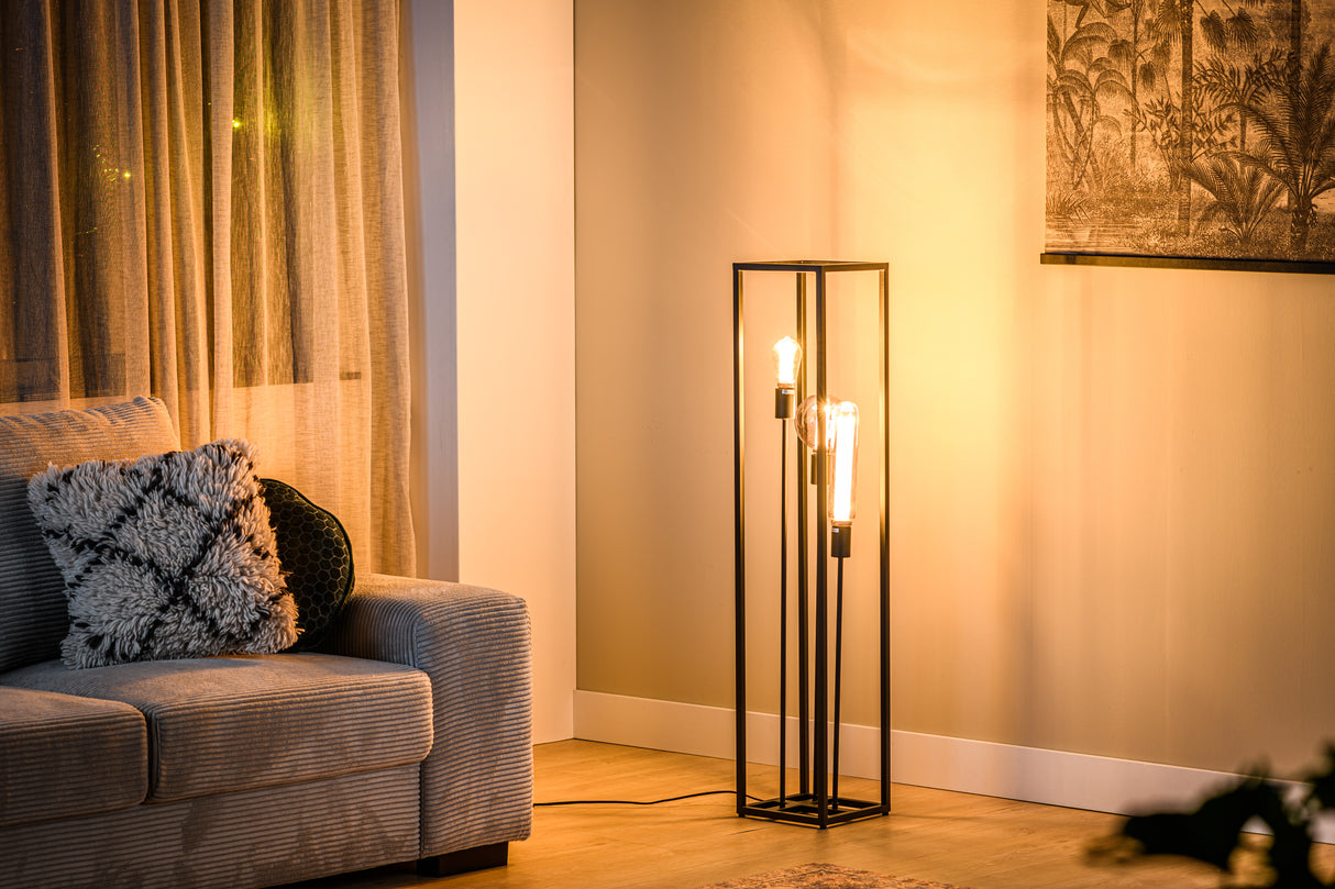 Floor lamp Tibor 3-light metal black