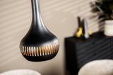 Hanging lamp Indy 3-light cone shape metal black