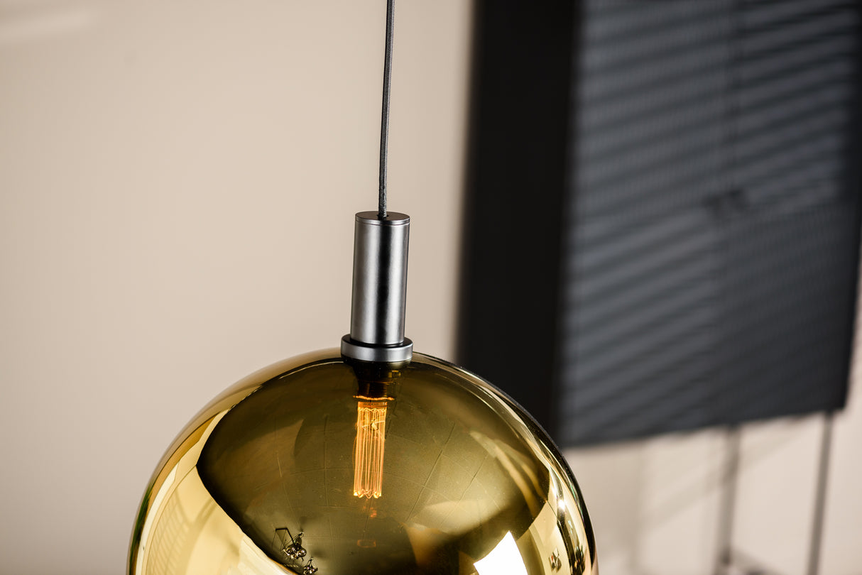Lampe à suspension Nala 1 lumière verre doré