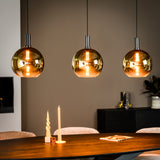 Hanglamp Nala 3-lichts glas goud