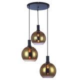 Hanglamp Nala 3-lichts getrapt glas goud