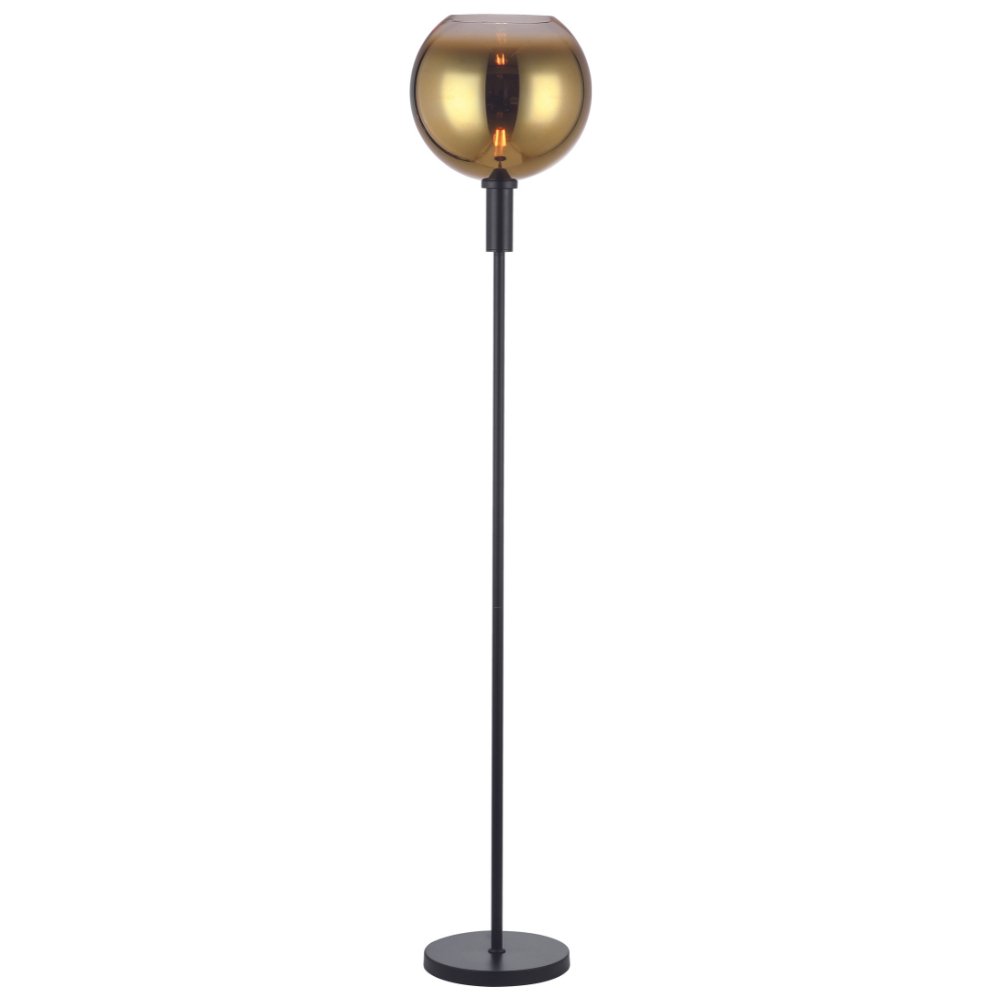 Vloerlamp Nala 1-lichts glas goud