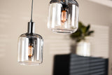 Hanging lamp Tyra 5-light smoke glass