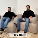 Modulaire bank 3-zits met hocker Doblo beige