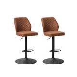 Set of 2 bar stools Grizzly Microfiber
