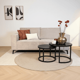 2-zits losse dikke rugkussens grijs chenille Yara