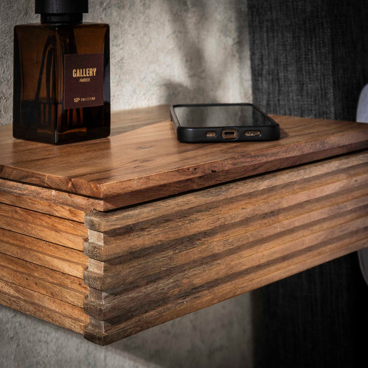 Avela XS Nachtkastje 1 lade massief acacia set van 2