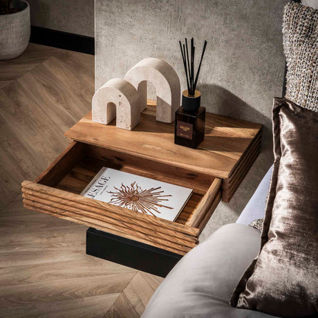 Nachtkastjes Arlo Set van 2 Massief Acacia met Lade