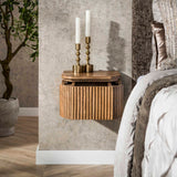 Zwevend Nachtkastje Mangohout Zand 1 Lade