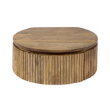 Mango nachtkastje rond 1 lade zand