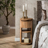 Nachtkastje Lio Rond Mangohout Zand 1 Lade